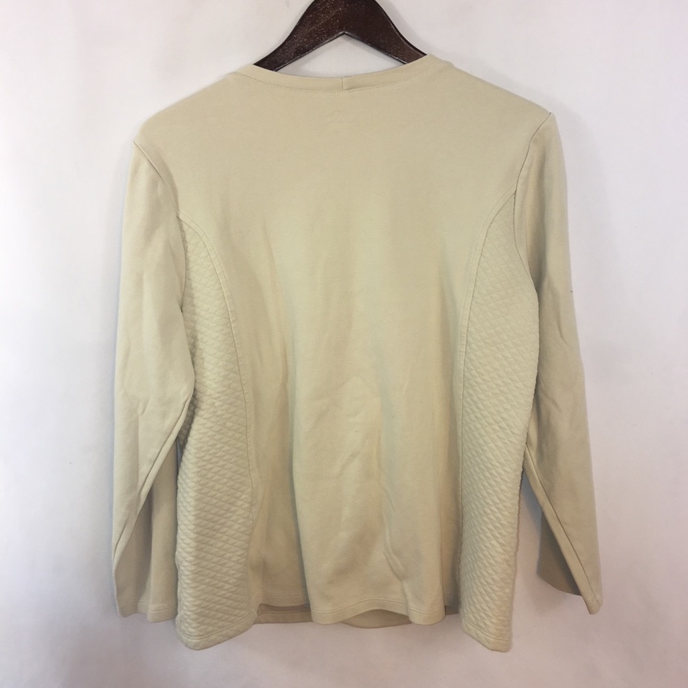 D & Co Active Sweatshirt Top Women Size L Tan - Picture 5 of 5